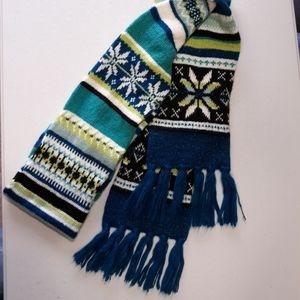 Joe Boxer Scarf Turquoise blue white and green